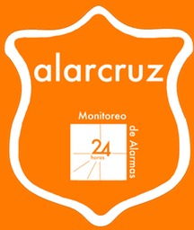 Logo Alarcruz 24 fondo naranja